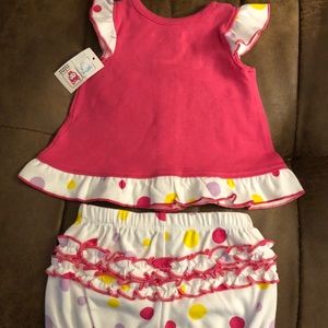 Max Mini Matching Sets Baby Girls Sz 03m 2pc Outfit Nwt Poshmark